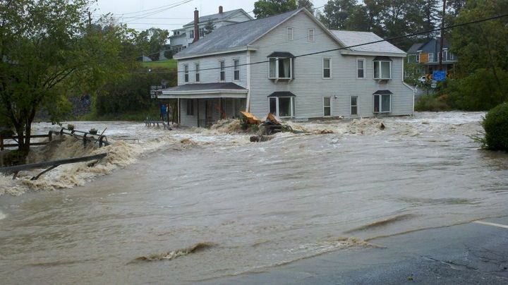 Severe Flooding at Rt. 443 and 156 in Berne, Albany County, Sunday August 28, 2011