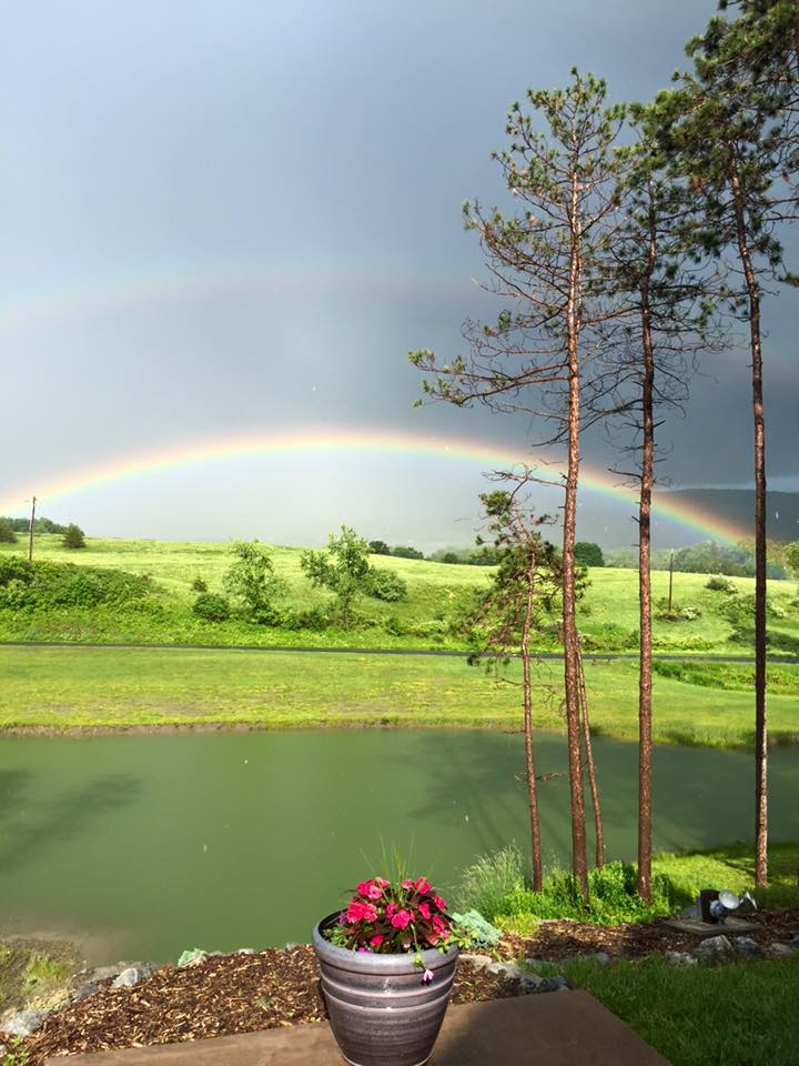 Rainbow seen in Hillsdale, Columbia County, June 9, 2015
